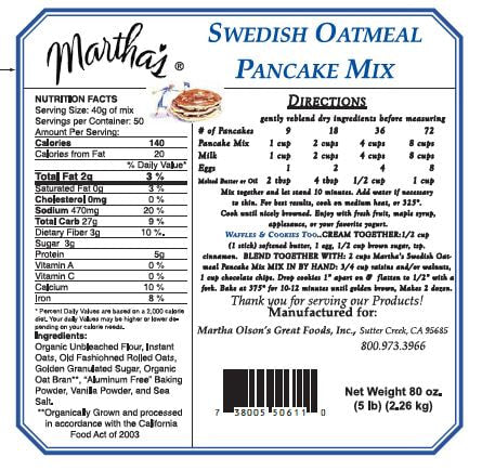 Oatmeal Pancakes 5 lb. Bag