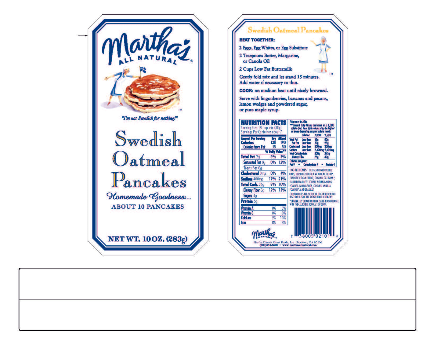 Swedish Oatmeal Pancake Mix