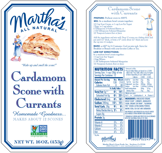 2 Cardamom Scones with Currants-16 oz.